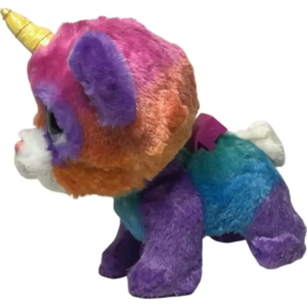 Hasbro furReal Walkalots Rainbow Unicorn Cat Plush No Leash Tested